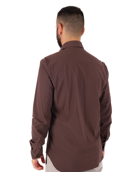 F.b. camicia tecnica da uomo moro