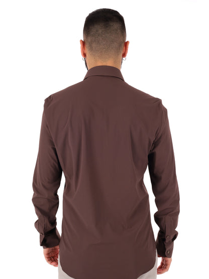 F.b. camicia tecnica da uomo moro