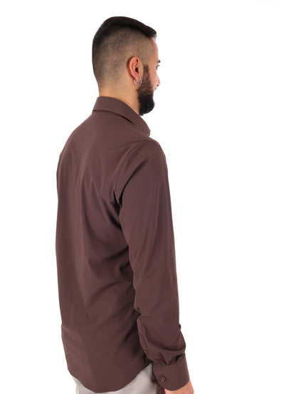F.b. camicia tecnica da uomo moro