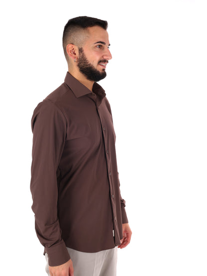 F.b. camicia tecnica da uomo moro