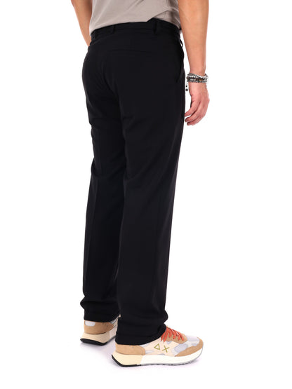 Pantaloni Pietro Catena da uomo in nero con vestibilità loose fit