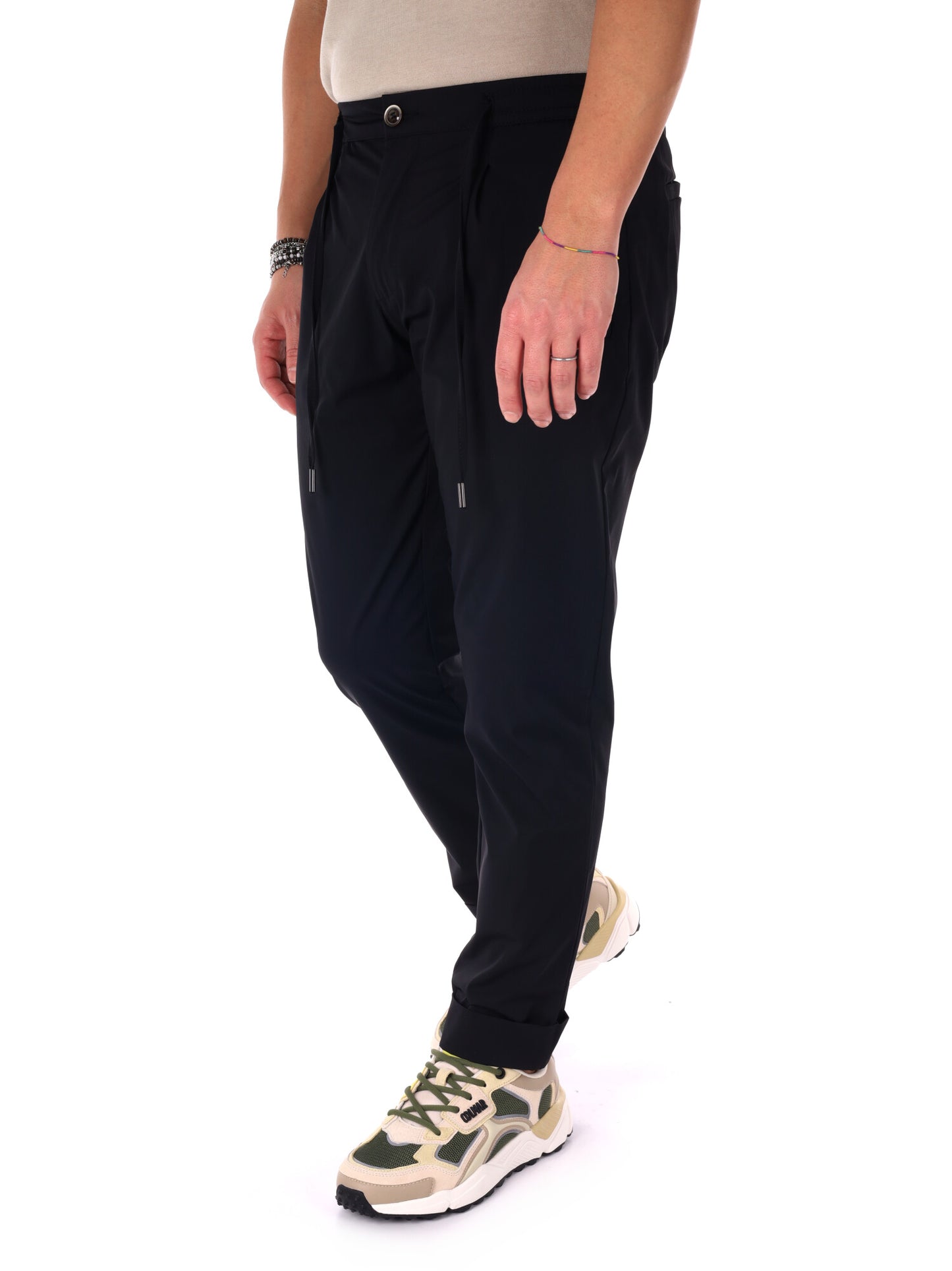 Pantaloni tecnici Pirelli in lycra neri da uomo, sportivi e casual