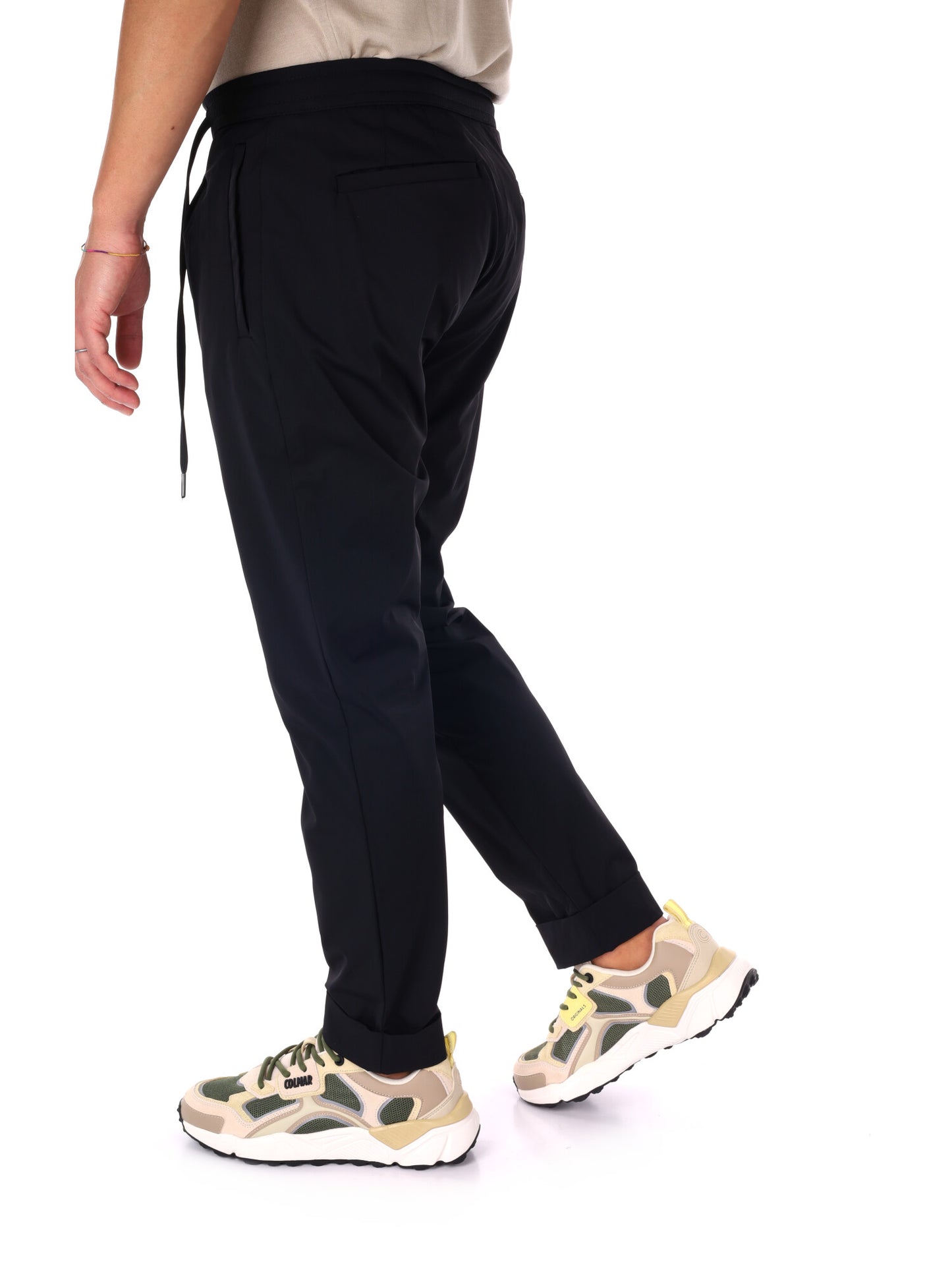Pantaloni tecnici Pirelli in lycra neri da uomo, sportivi e casual