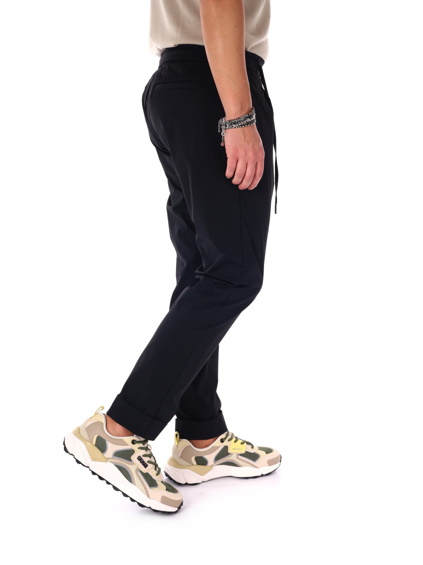 Pantaloni tecnici Pirelli in lycra neri da uomo, sportivi e casual