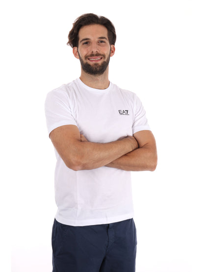 T-SHIRT CORE IDENTITY EA7 EMPORIO ARMANI UOMO BIANCO