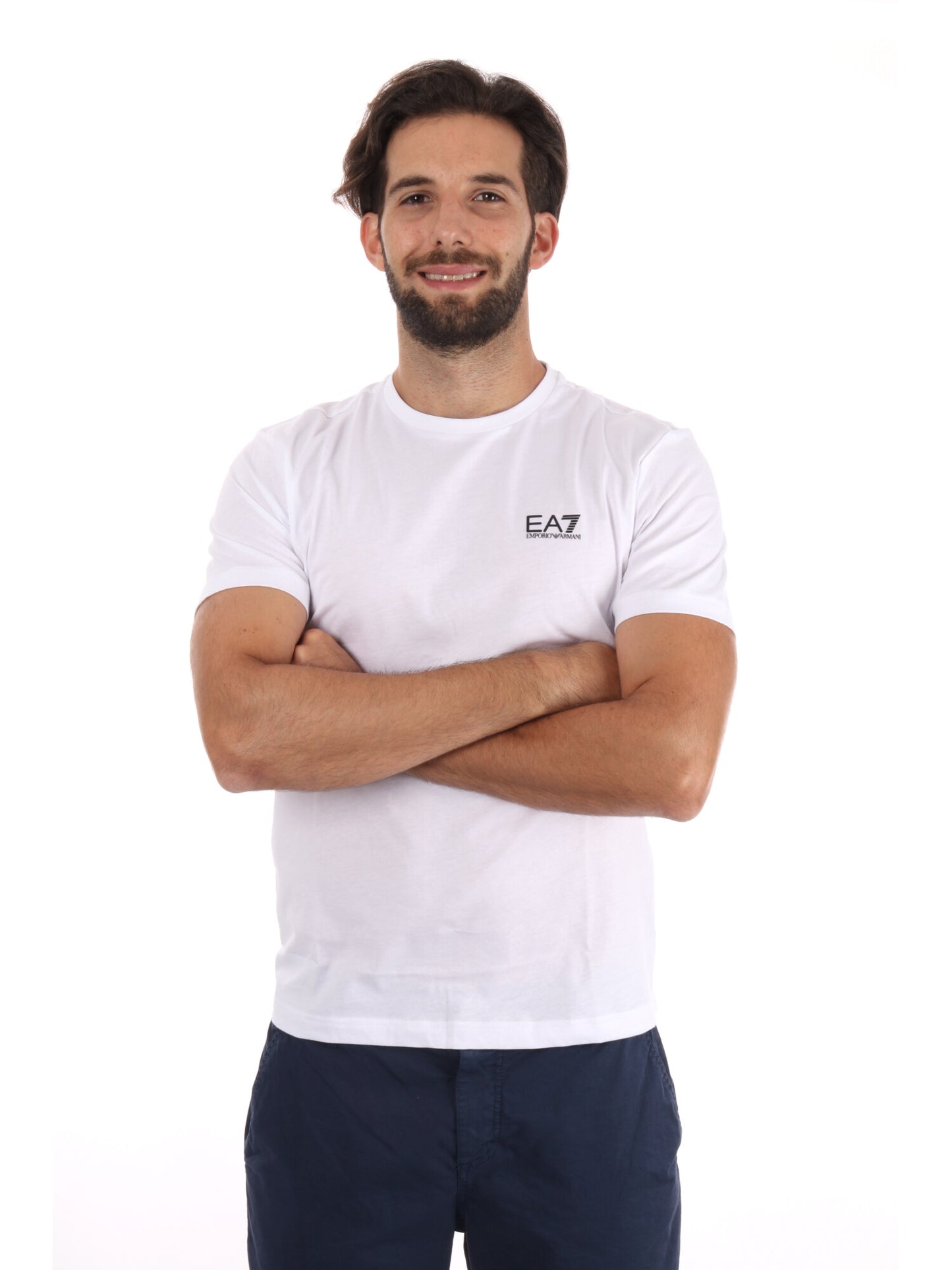 T-SHIRT CORE IDENTITY EA7 EMPORIO ARMANI UOMO BIANCO