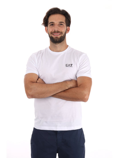 T-SHIRT CORE IDENTITY EA7 EMPORIO ARMANI UOMO BIANCO