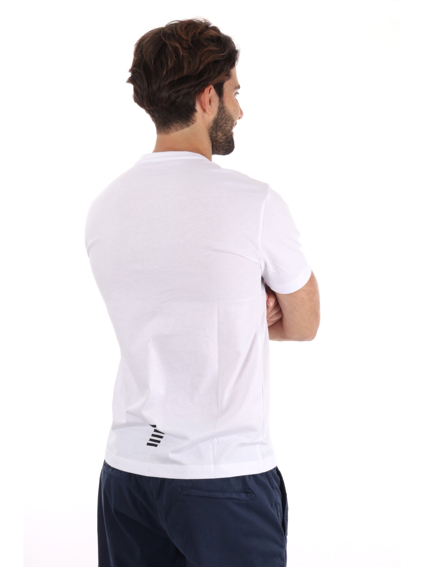 T-SHIRT CORE IDENTITY EA7 EMPORIO ARMANI UOMO BIANCO