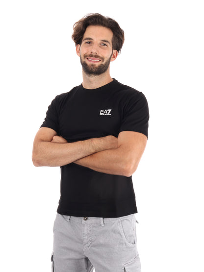 T-SHIRT CORE IDENTITY EA7 EMPORIO ARMANI UOMO NERO