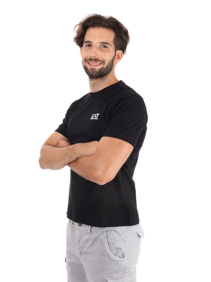 T-SHIRT CORE IDENTITY EA7 EMPORIO ARMANI UOMO NERO