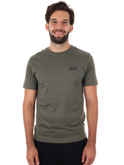 T-SHIRT CORE IDENTITY EA7 EMPORIO ARMANI UOMO VERDE MILITARE
