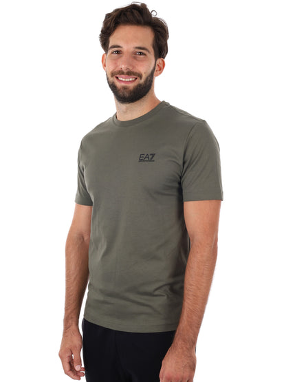 T-SHIRT CORE IDENTITY EA7 EMPORIO ARMANI UOMO VERDE MILITARE