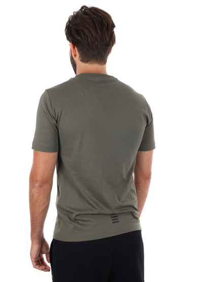 T-SHIRT CORE IDENTITY EA7 EMPORIO ARMANI UOMO VERDE MILITARE