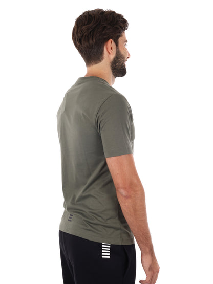 T-SHIRT CORE IDENTITY EA7 EMPORIO ARMANI UOMO VERDE MILITARE