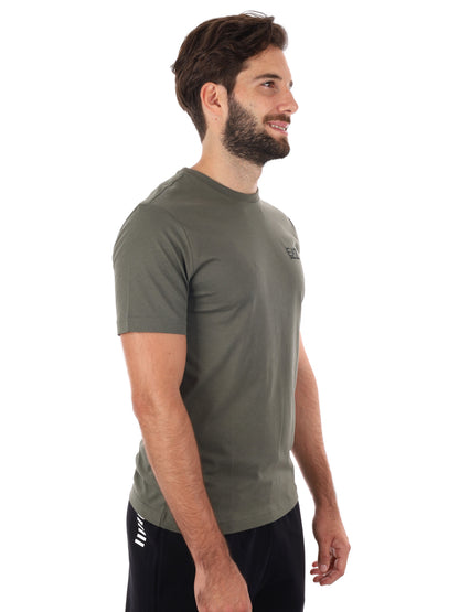 T-SHIRT CORE IDENTITY EA7 EMPORIO ARMANI UOMO VERDE MILITARE