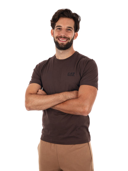 T-SHIRT CORE IDENTITY EA7 EMPORIO ARMANI UOMO MARRONE