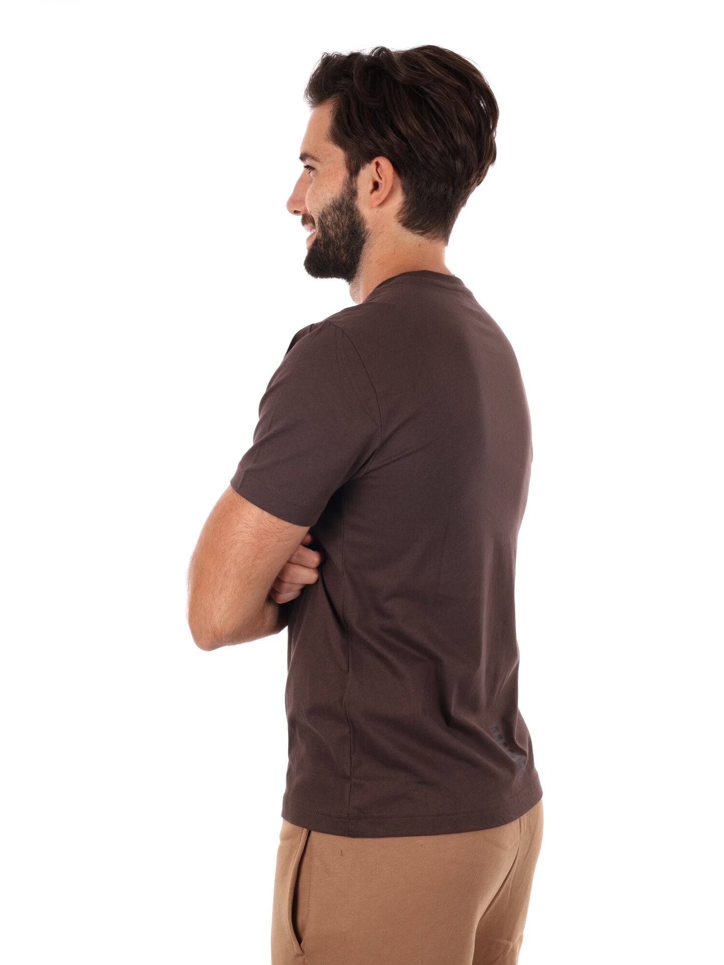 T-SHIRT CORE IDENTITY EA7 EMPORIO ARMANI UOMO MARRONE