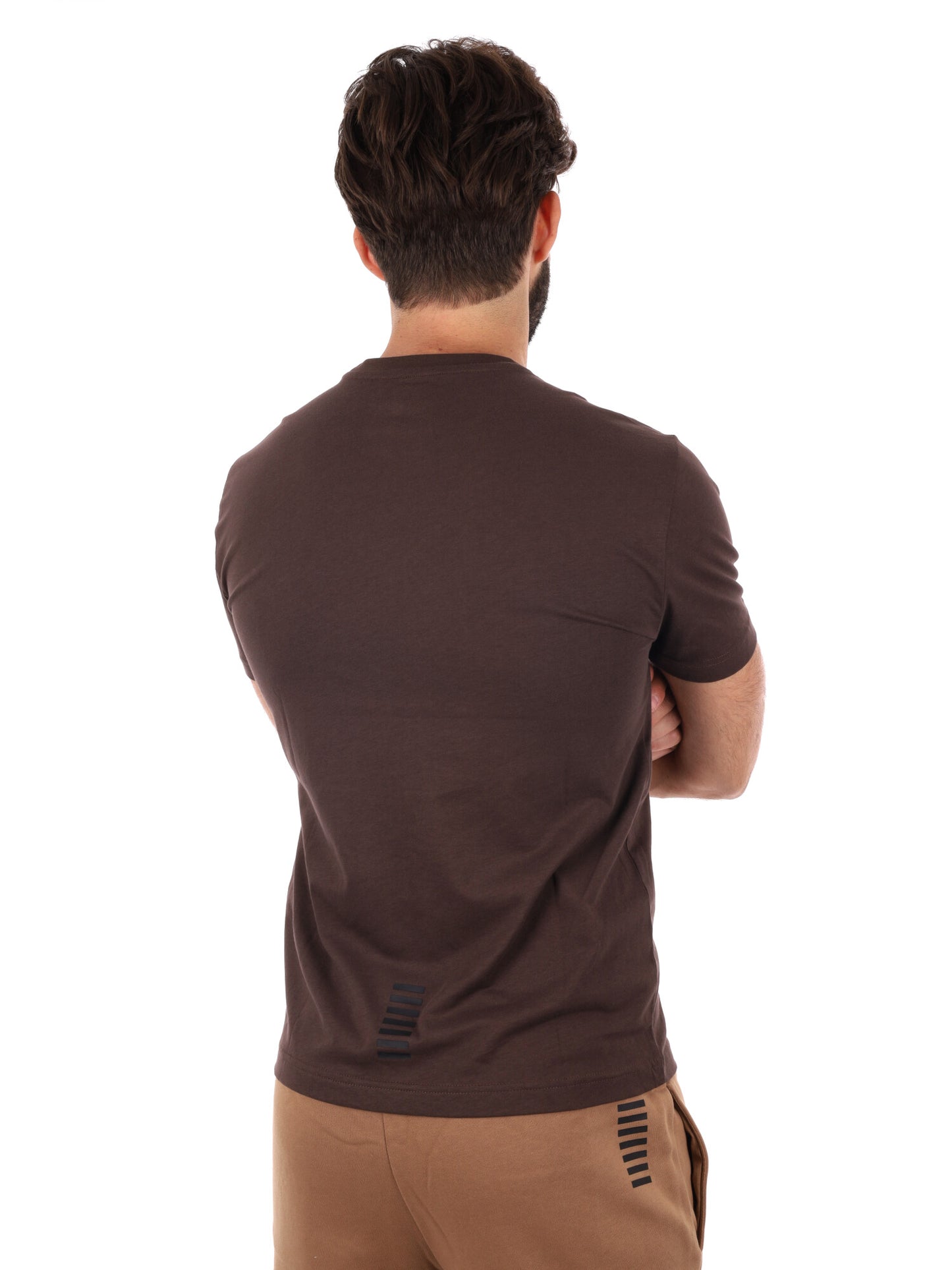 T-SHIRT CORE IDENTITY EA7 EMPORIO ARMANI UOMO MARRONE