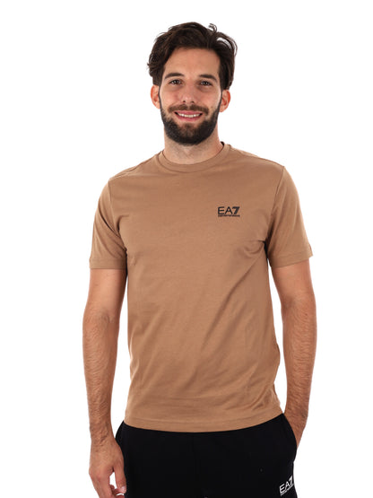 T-SHIRT CORE IDENTITY EA7 EMPORIO ARMANI UOMO NOCCIOLA