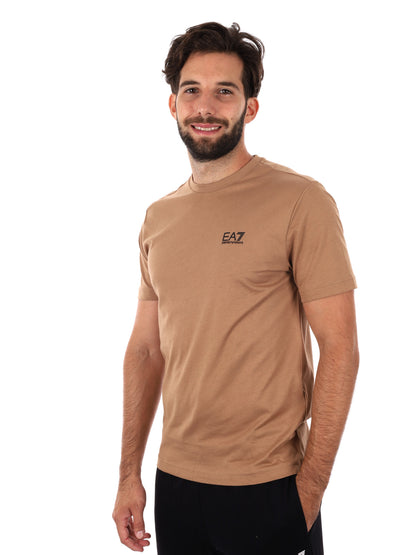 T-SHIRT CORE IDENTITY EA7 EMPORIO ARMANI UOMO NOCCIOLA