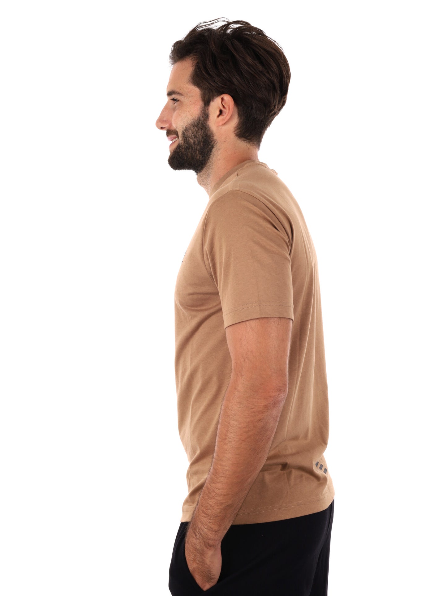 T-SHIRT CORE IDENTITY EA7 EMPORIO ARMANI UOMO NOCCIOLA