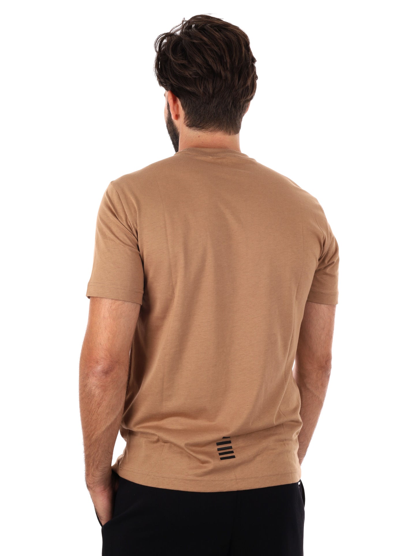 T-SHIRT CORE IDENTITY EA7 EMPORIO ARMANI UOMO NOCCIOLA