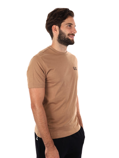 T-SHIRT CORE IDENTITY EA7 EMPORIO ARMANI UOMO NOCCIOLA