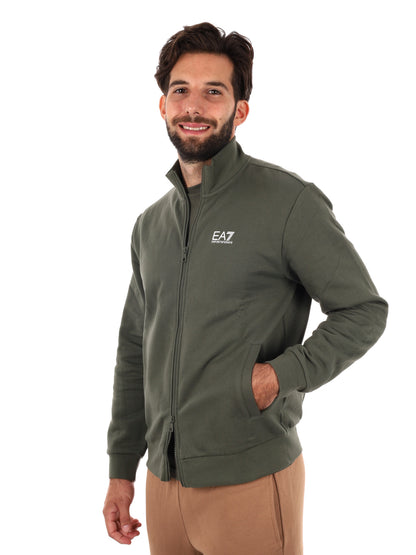 FELPA TRAIN CORE EA7 EMPORIO ARMANI 7 DA UOMO VERDE MILITARE
