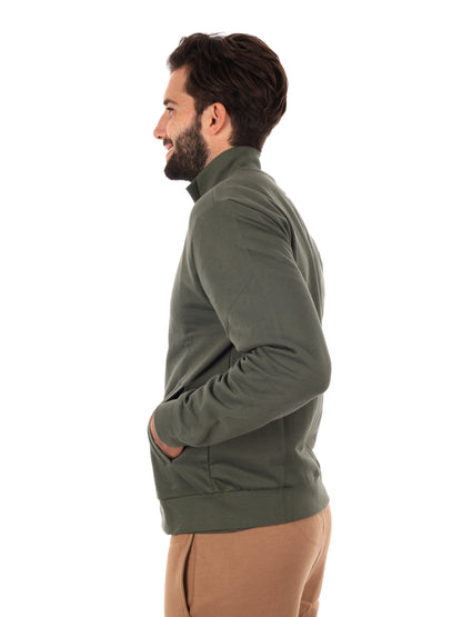 FELPA TRAIN CORE EA7 EMPORIO ARMANI 7 DA UOMO VERDE MILITARE