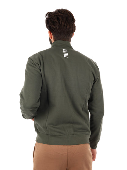 FELPA TRAIN CORE EA7 EMPORIO ARMANI 7 DA UOMO VERDE MILITARE