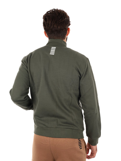 FELPA TRAIN CORE EA7 EMPORIO ARMANI 7 DA UOMO VERDE MILITARE