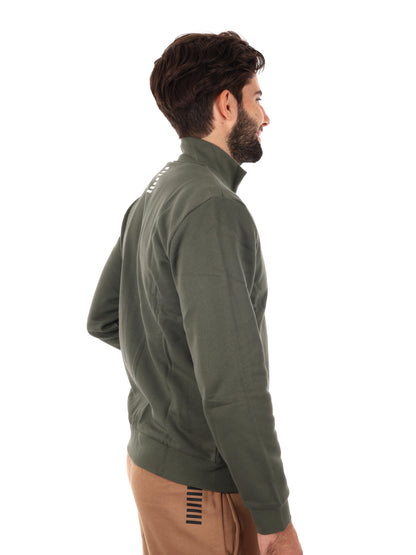 FELPA TRAIN CORE EA7 EMPORIO ARMANI 7 DA UOMO VERDE MILITARE