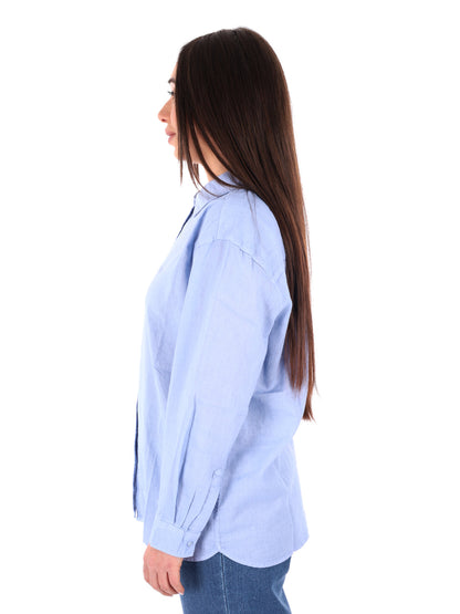 Pepe jeans bernadett camicia da donna celeste