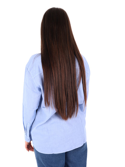 Pepe jeans bernadett camicia da donna celeste