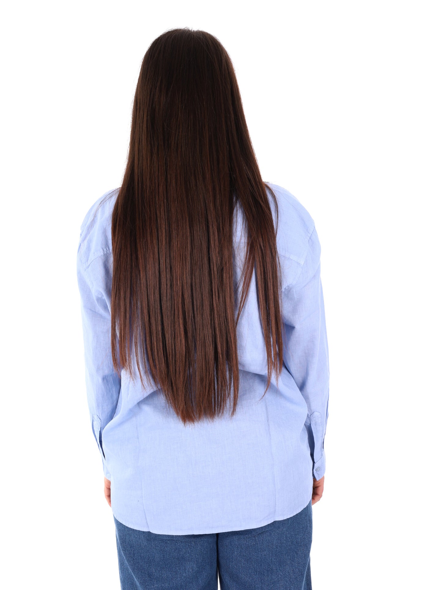 Camicia donna Bernadette in lino e cotone azzurra Pepe Jeans