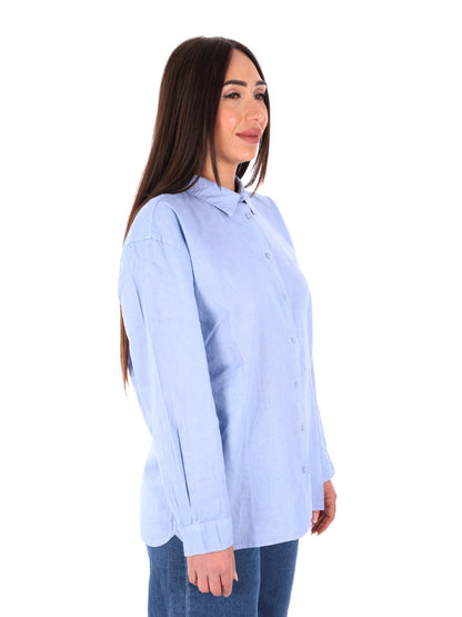Pepe jeans bernadett camicia da donna celeste
