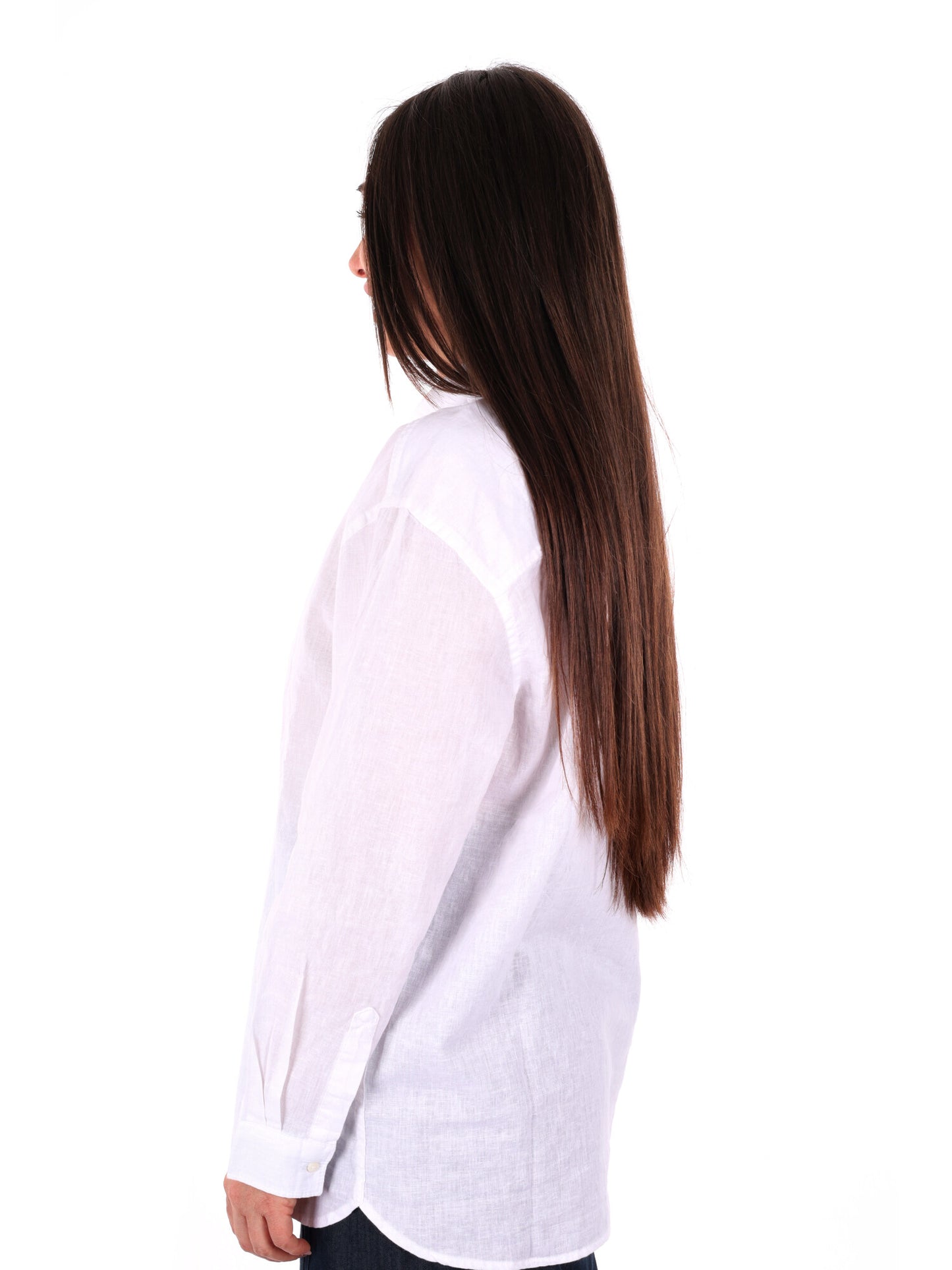 Pepe Jeans Bernadette, camicia donna bianca in lino e cotone