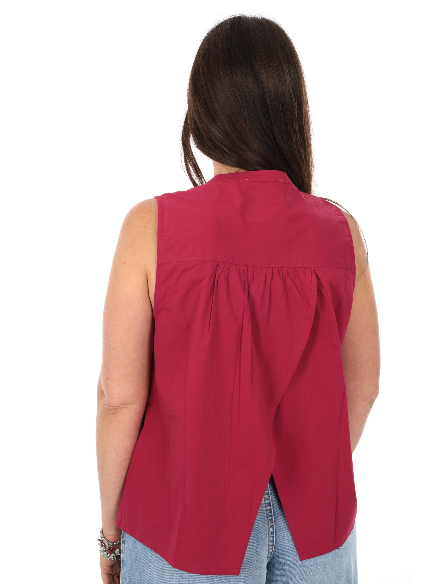Pepe Jeans Brita, top donna rosso in cotone per primavera estate