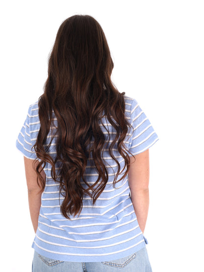 Pepe Jeans Megan V, t-shirt donna azzurra a maniche corte