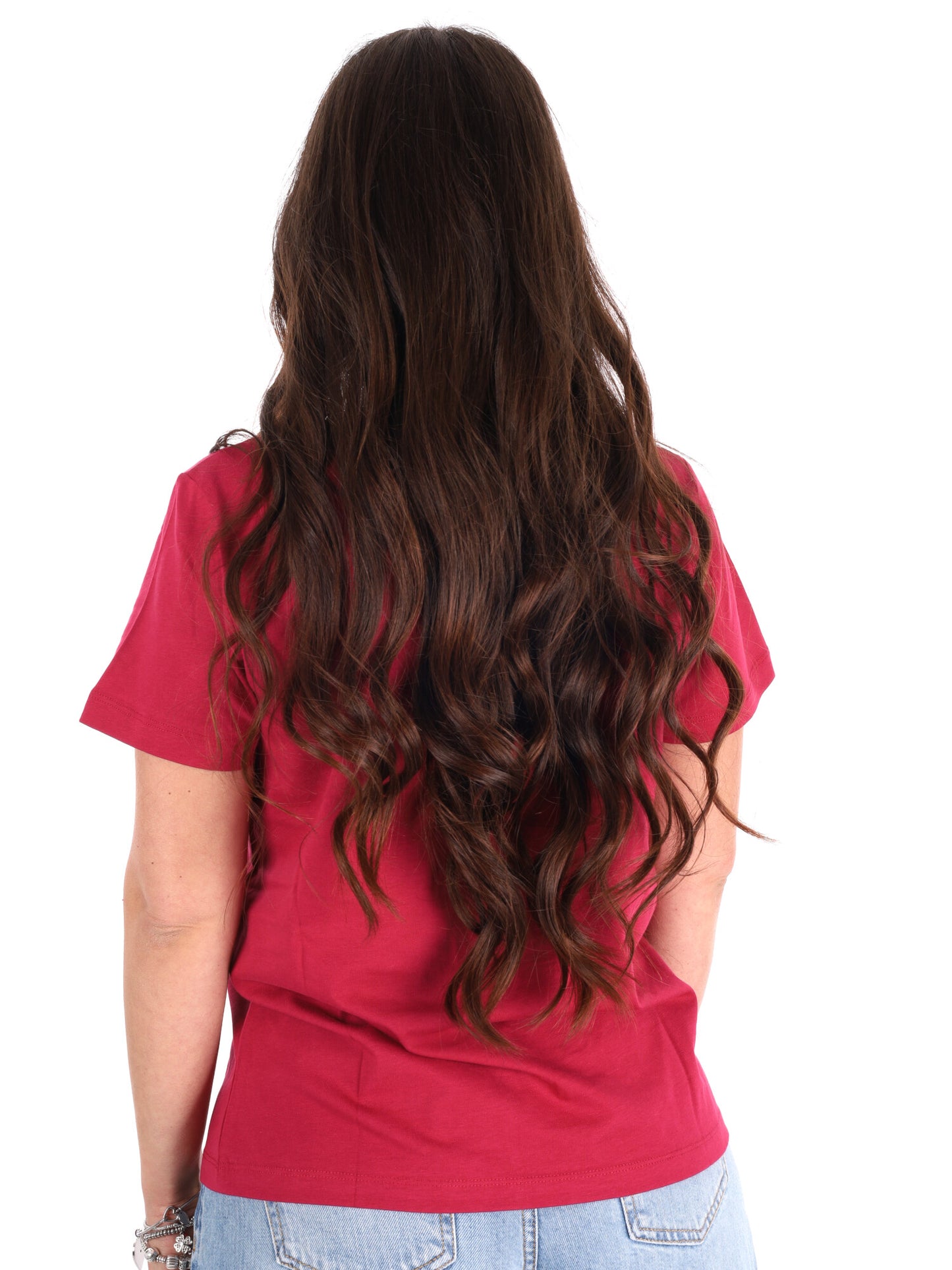 Pepe Jeans Mae V, t-shirt donna rossa a maniche corte