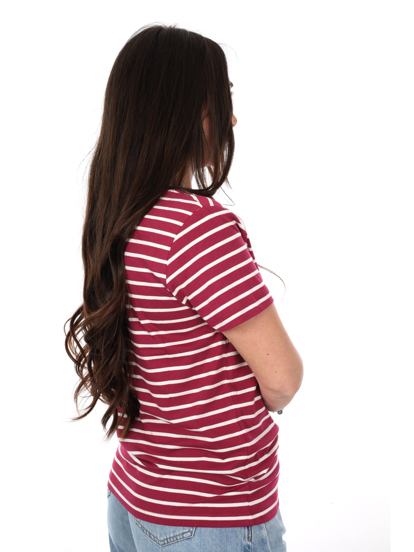 Pepe Jeans Mae, t-shirt donna rossa a maniche corte in cotone