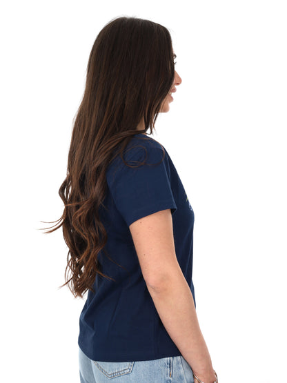 T-shirt Mahina Pepe Jeans donna in cotone blu