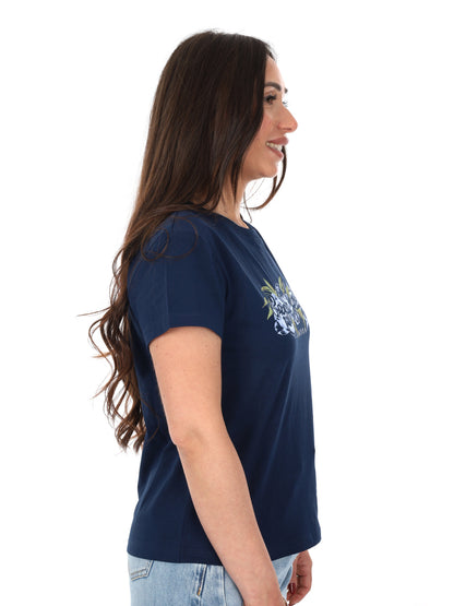 T-shirt Mahina Pepe Jeans donna in cotone blu