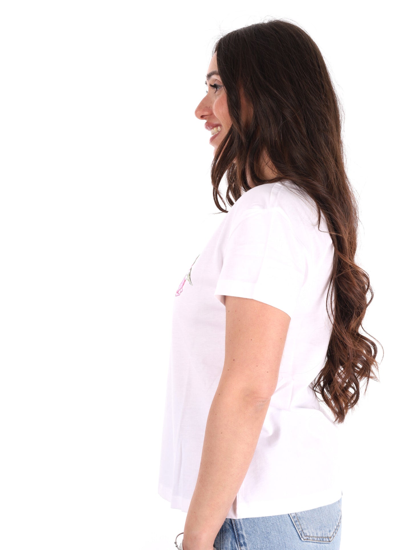 T-shirt Mahina bianca da donna in cotone Pepe Jeans