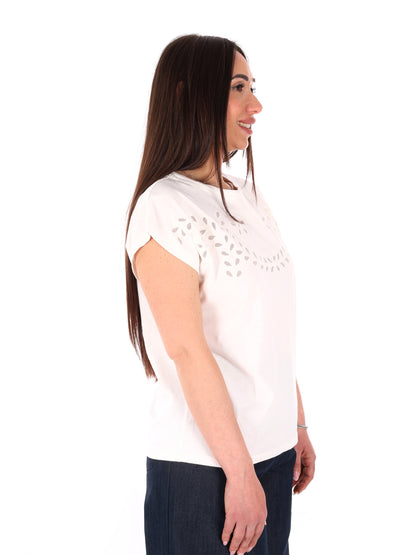 Pepe Jeans Mina, t-shirt unisex bianca in morbido cotone