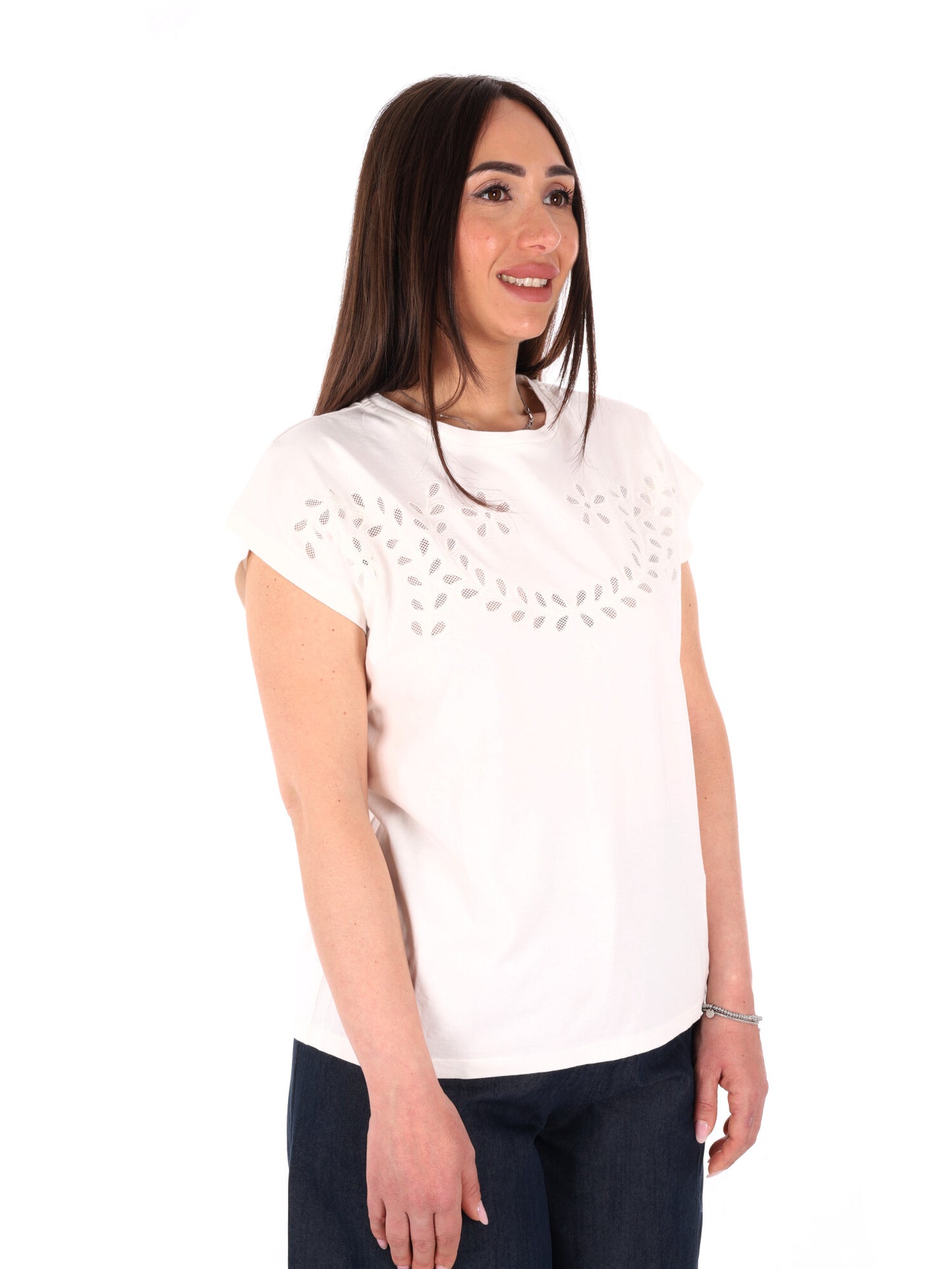 Pepe Jeans Mina, t-shirt unisex bianca in morbido cotone