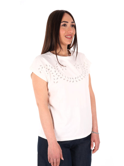 Pepe Jeans Mina, t-shirt unisex bianca in morbido cotone