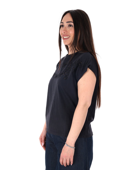 Pepe Jeans Mina, t-shirt unisex nera a maniche corte