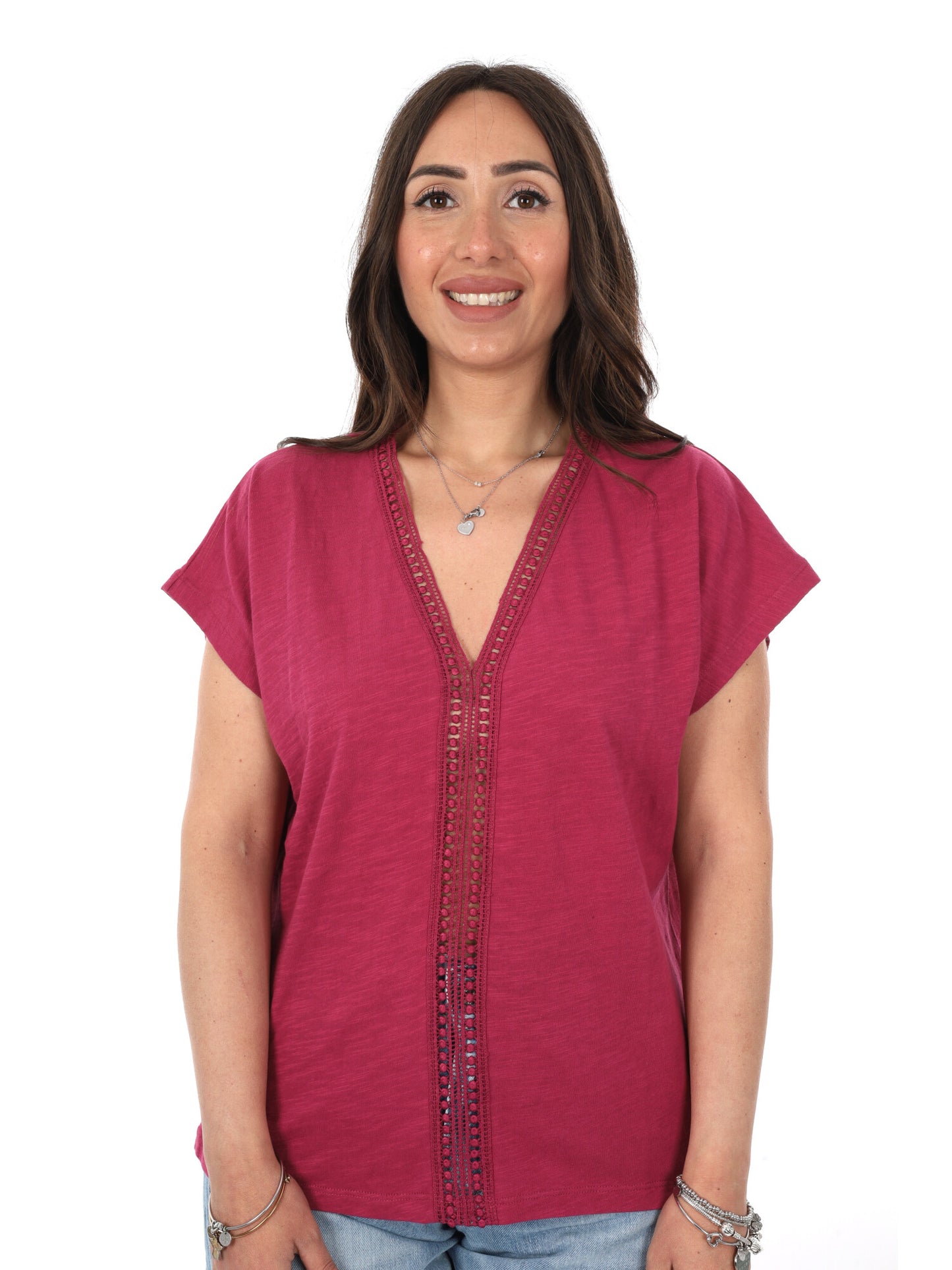 T-shirt Mila Pepe Jeans da donna rossa, essenziale e versatile