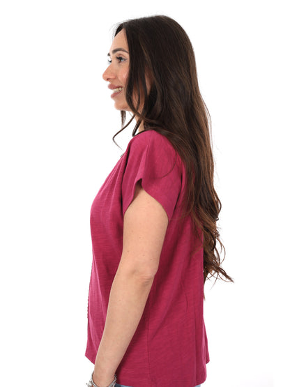 T-shirt Mila Pepe Jeans da donna rossa, essenziale e versatile